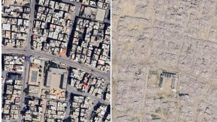 Gaza antes y después del conflicto armado
