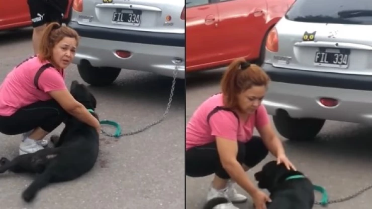 VIDEO: Mujer amarra a un perro a su vehículo, lo arrastra por calles y causa indignación en redes