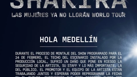 comunicado shakira concierto medellin