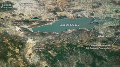 NASA capta el lago de Chapala desde el espacio 