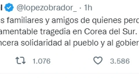 AMLO lamenta muerte de personas en Seúl