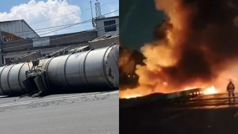 cierre México-Pachuca tras volcadura pipa domingo 13 julio