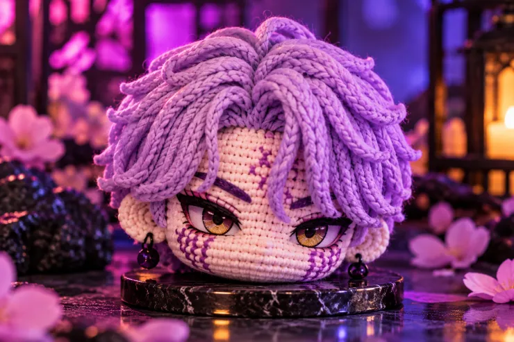 Cabeza demoníaca estilo kawaii