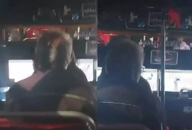 conductor sorprendido fumando