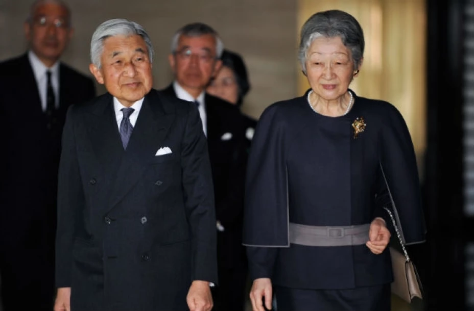Akihito, emperador de Japón y su esposa Michiko.
