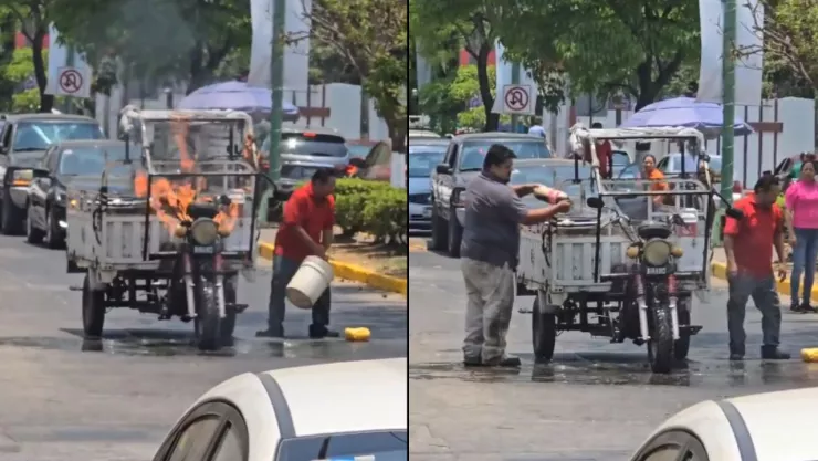 VIDEO: Hombre utiliza un refresco para apagar un incendio… ¡Y FUNCIONA!