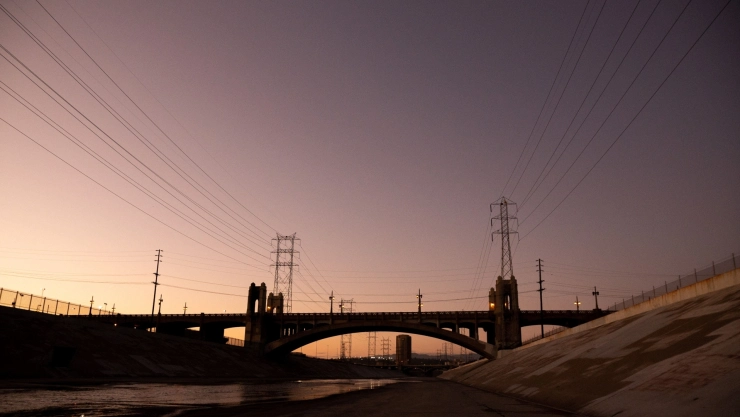 Un río de Los Ángeles, California.