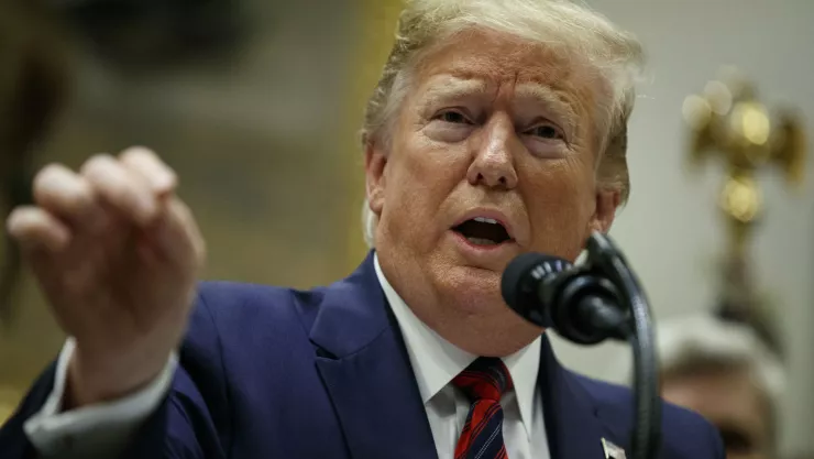 El presidente Donald Trump habla en la Casa Blanca, Washington, 9 de mayo de 2019. Imagen, AP.