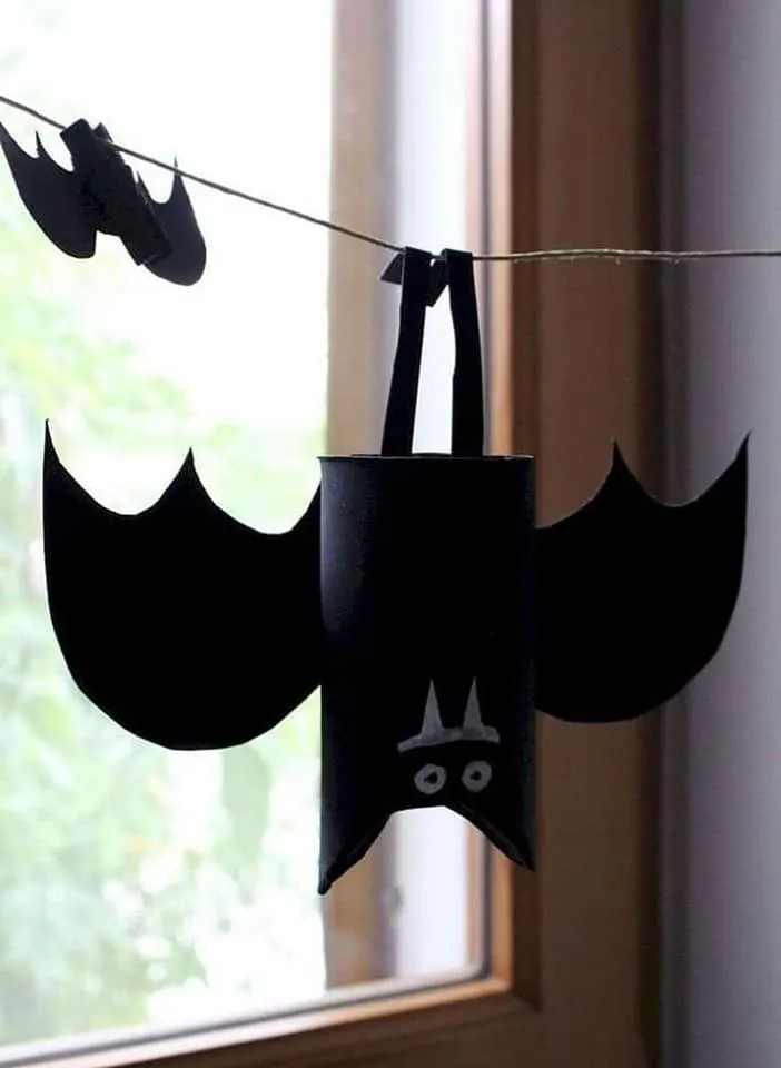 3 ideas para hacer murciélagos con rollos de papel paso a paso