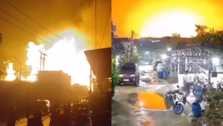 Explosión en estación de gas en Indonesia