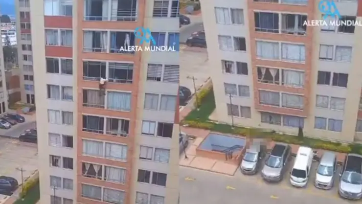 VIDEO: Mujer se lanzó de un edificio en Bogotá tras fuerte sismo