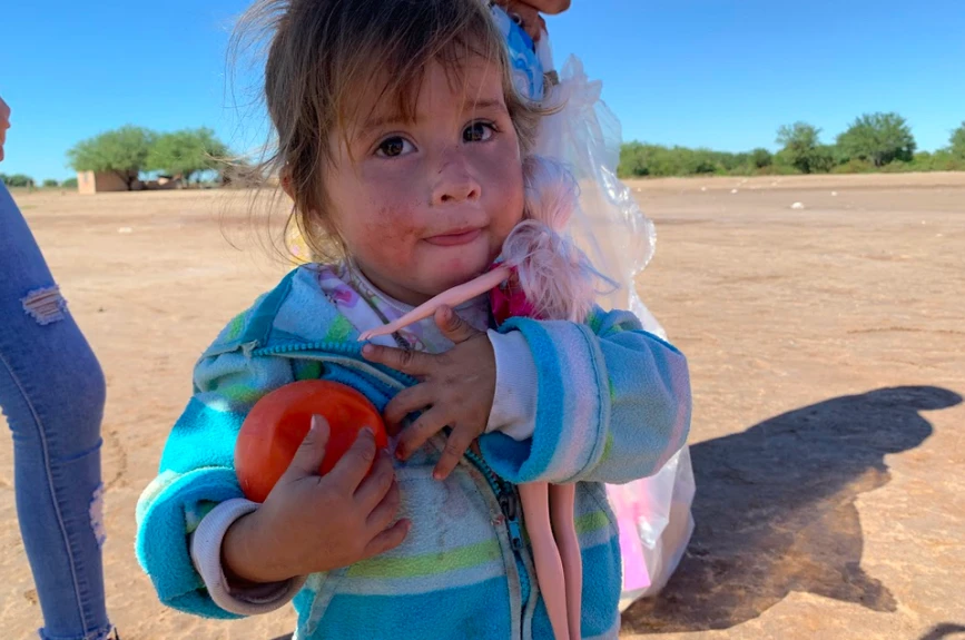 Entrega de juguetes en Huatabampo, Sonora