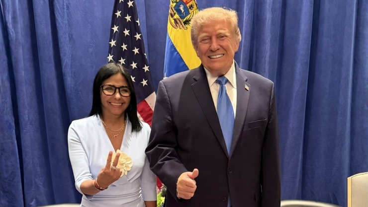 Histórica reunión de Donald Trump y Delcy Rodríguez en Nueva York