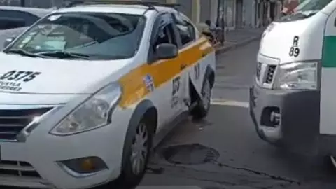 Accidente de taxi provoca tráfico intenso en Tuxtla Gutiérrez hoy