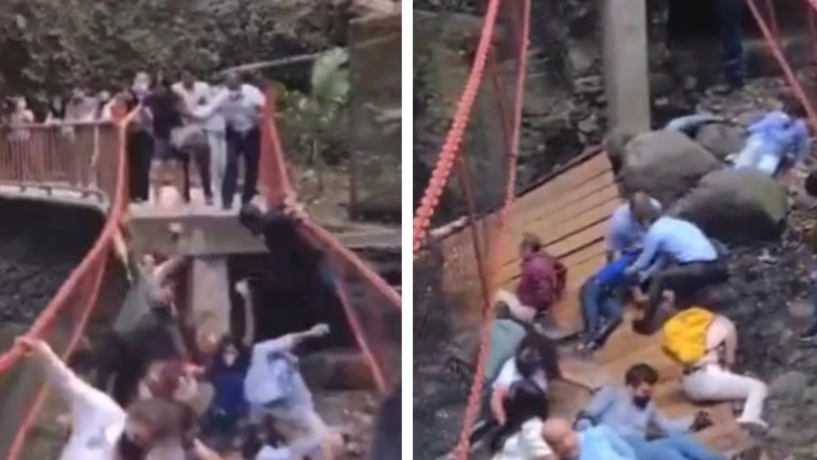puente colgante Cuernavaca lesionados