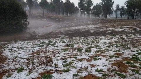 Granizada en San Cristóbal de Las Casas