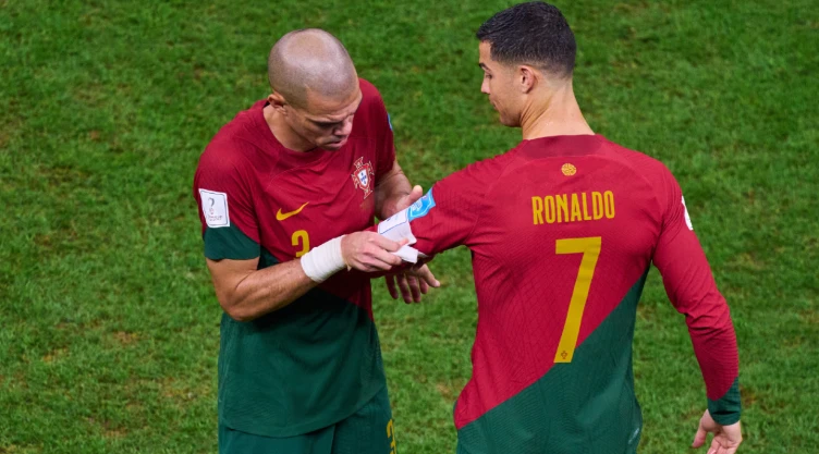 Pepe y Cristiano Ronaldo, con la Selección de Portugal