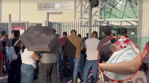 Padres de familia hacen filas interminables en Reynosa por la vacuna BCG