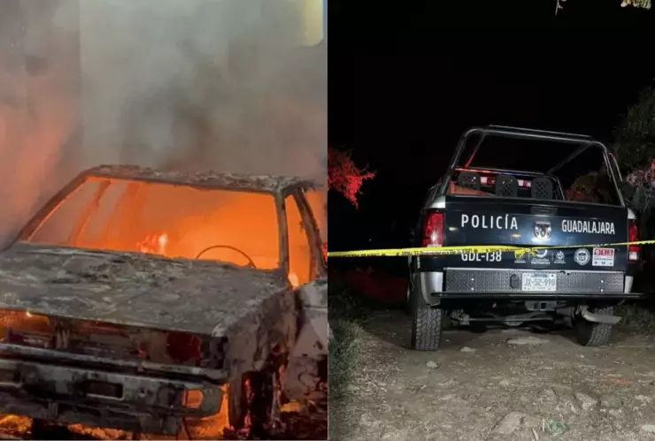 Reportan un auto en llamas en calles de Guadalajara; esto se sabe