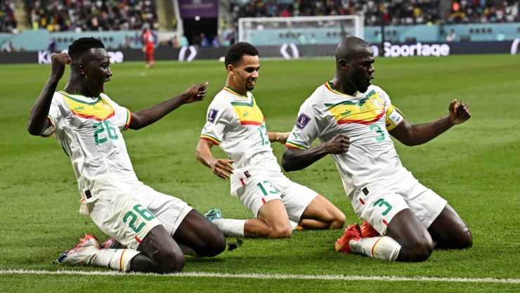Koulibaly celebra el gol de Senegal ante Ecuador