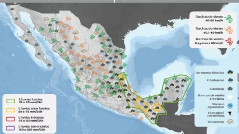 Clima en M&eacute;xico hoy 20 de marzo de 2024
