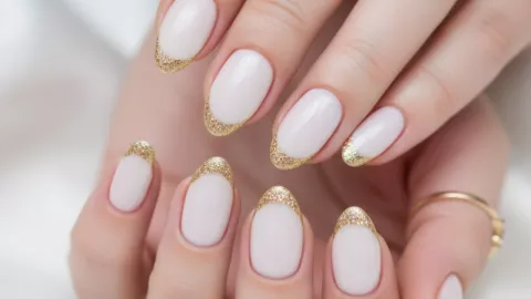 U&ntilde;as con dorado A&ntilde;o Nuevo