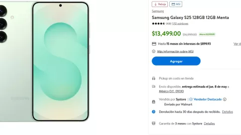 Samsung Galaxy S25 en oferta en Walmart