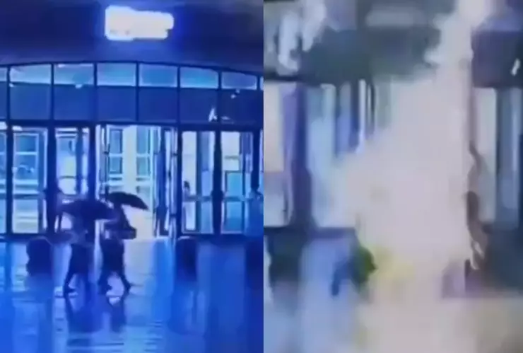 Rayo alcanza a persona