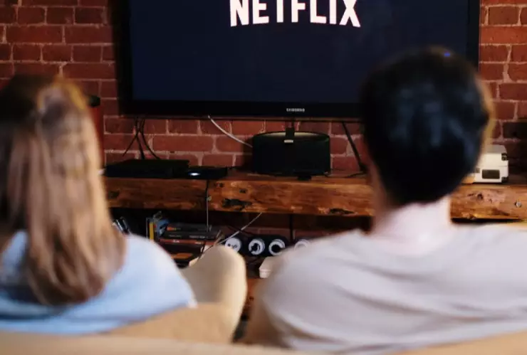 pareja ve televisión