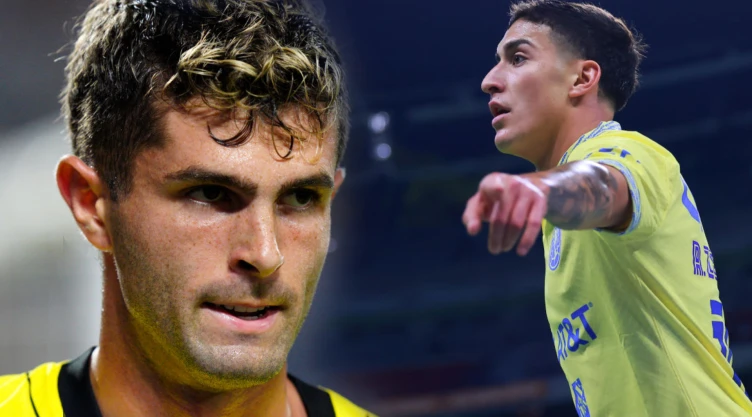 Christian Pulisic jugando con el Chelsea- Alejandro Zendejas jugando con el América en Liga Mx