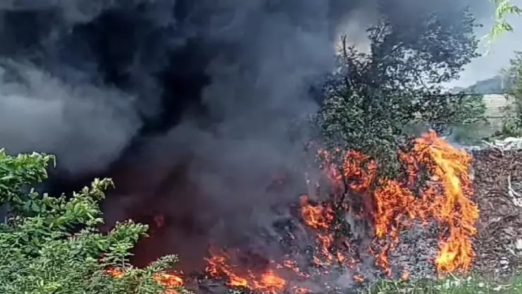 VIDEOS_ Fuerte incendio en la Roble Agrícola desata fuerte movilización