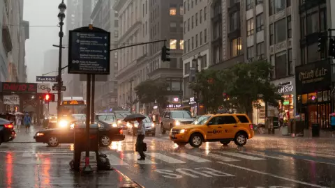 Lluvia en Nueva York, Estados Unidos