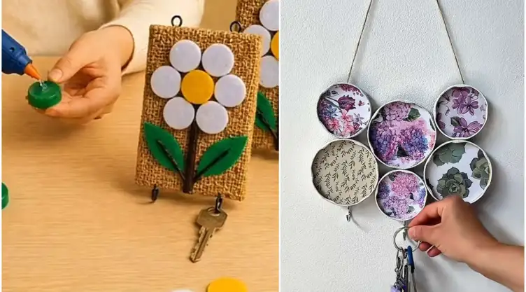 ideas portallaveros material reciclado