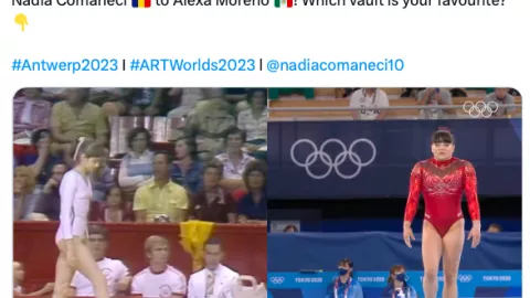 Comparan el salto de Alexa Moreno con el de Nadia Comaneci