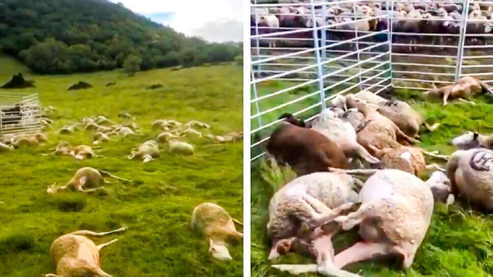 VIDEO: Mueren más de 500 ovejas al ser alcanzadas por un rayo
