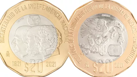 Moneda 20 pesos Bicentenario