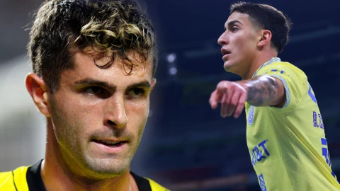 Christian Pulisic jugando con el Chelsea- Alejandro Zendejas jugando con el América en Liga Mx