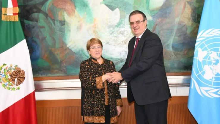 Sostienen encuentro canciller de México y Alta Comisionada de la ONU