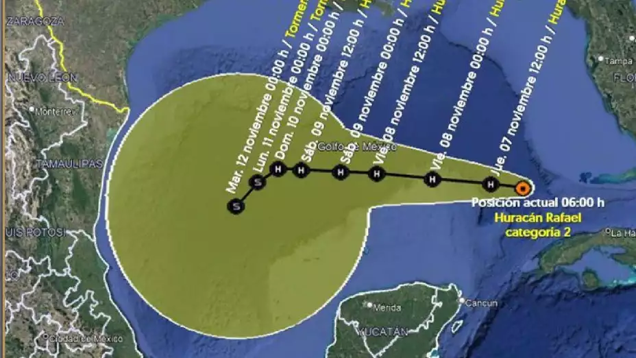 HURACÁN RAFAEL MANTIENE EN QUINTANA ROO EN ALERTA AZUL LA ZONA NORTE.jpg