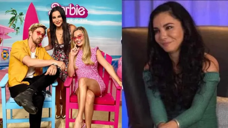 Martha-Higareda-con-Ryan Gosling-Margot Robbie, protagonistas-Barbie
