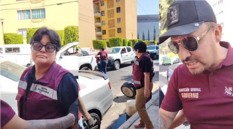Funcionarios de la 4T agreden a vecinos en Azcapotzalco durante operativo en Santa Bárbara