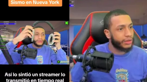 Streamer graba sismo en Nueva York