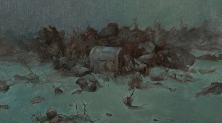 “Botín hundido”, óleo sobre lienzo, 30 x 40 cm