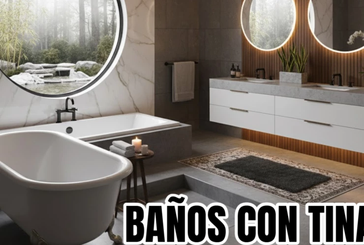 30 ideas para remodelar tu baño con tina: lucirá elegante con la bañera