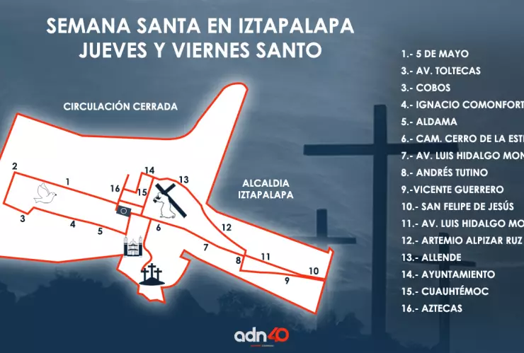 Cortes viales en Iztapalapa