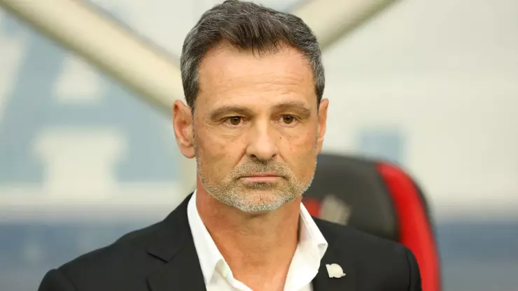 Diego Cocca en el Estadio Azteca en el duelo de la Selección Mexicana ante Jamaica