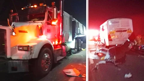 Accidente hoy 21 de febrero en la carretera Panamericana Celaya-Salamanca.