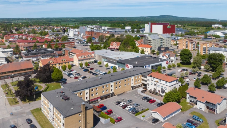 Vista a&eacute;rea de G&ouml;tene, el pueblo en Suecia que vende terrenos por pocos centavos