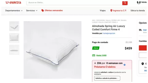 almohada spring air black friday