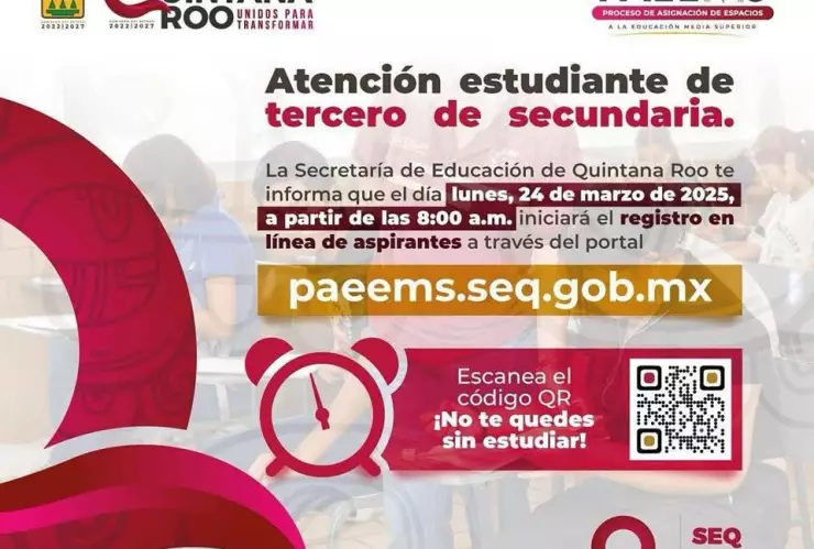 Inicia el registro para el examen Paeems 2025 en Quintana Roo